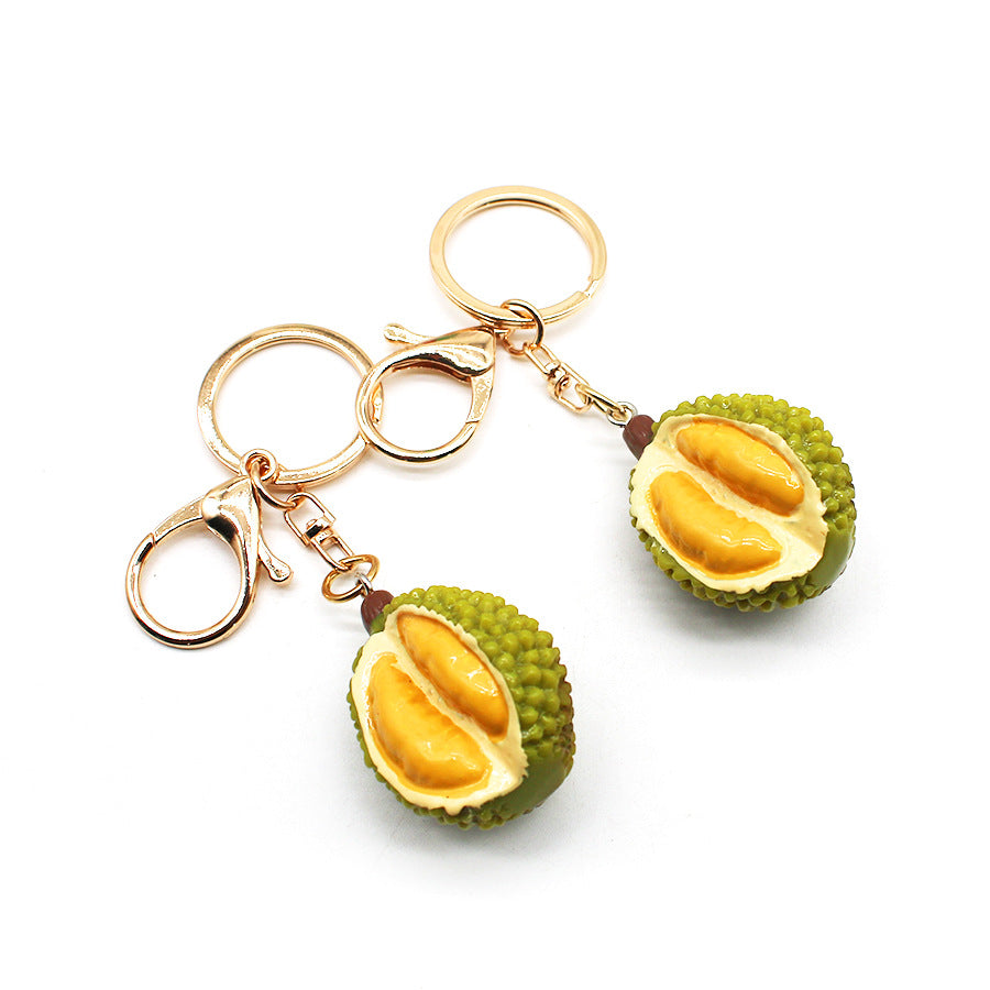 Wholesale Resin Simulation Fruit Durian Keychain